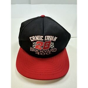 Vintage NASCAR Ernie Irvan Brickyard 400 Embroidered Snapback Hat